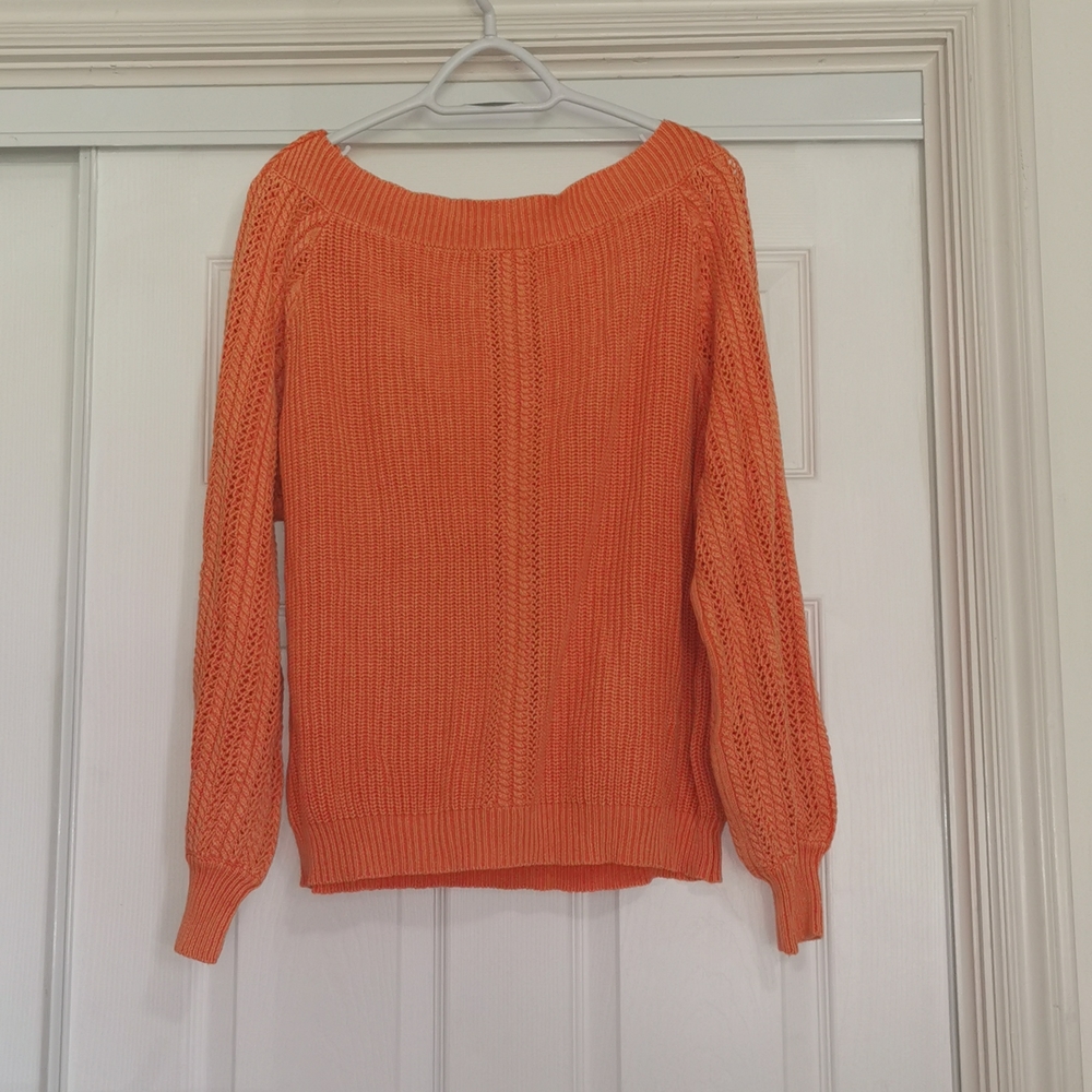 Orange off the shoulder sweater from Vicidolls